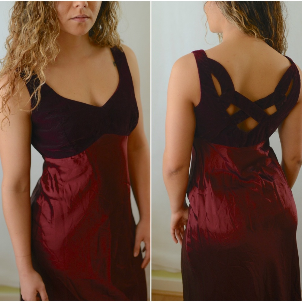 ✨Vintage Velvet and Silk Dress✨
